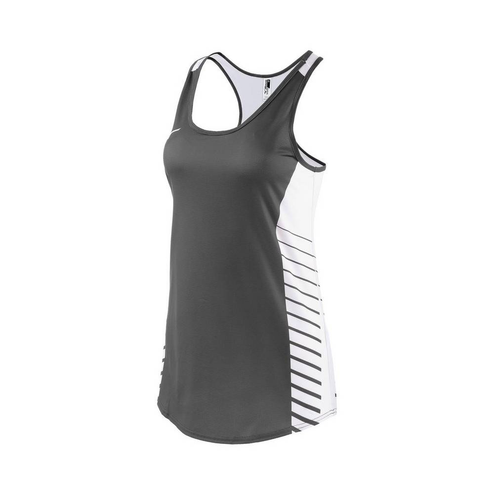 Camiseta De Tirantes Mizuno Team Mujer Gris/Blancas Baratas DTNO-68274